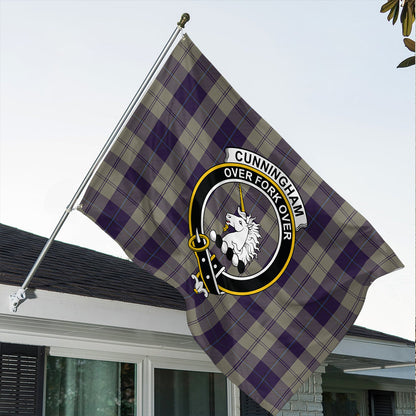 Cunningham Dress Blue Dancers Tartan Classic Crest House Flag