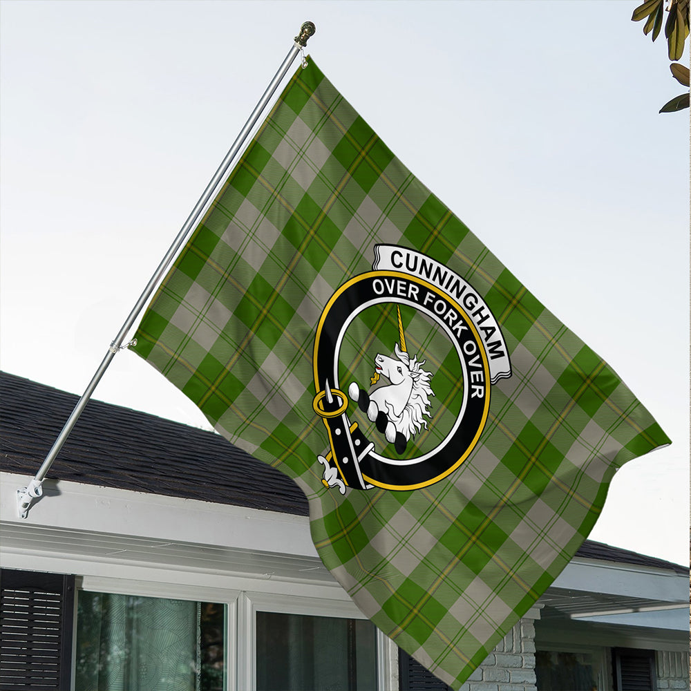 Cunningham Dress Green Dancers Tartan Classic Crest House Flag