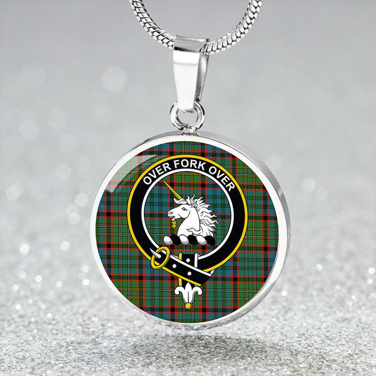 Cunningham Hunting Ancient Tartan Crest Circle Necklace