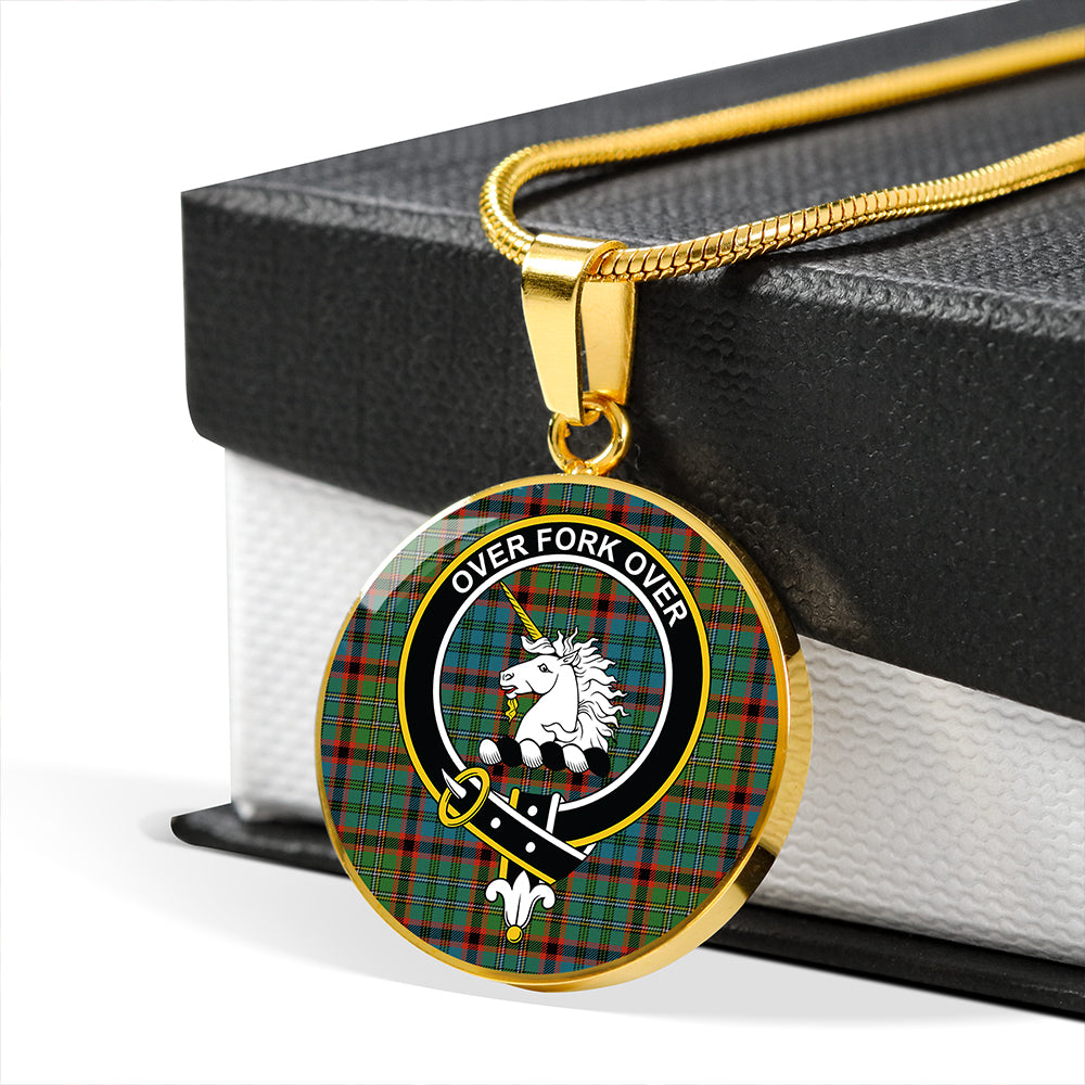 Cunningham Hunting Ancient Tartan Crest Circle Necklace