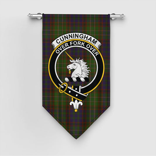 Cunningham Hunting Modern Tartan Crest Gonfalon