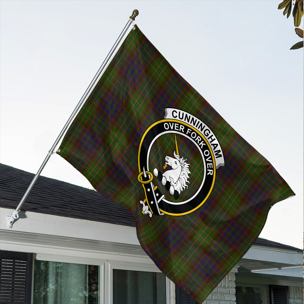 Cunningham Hunting Modern Tartan Classic Crest House Flag