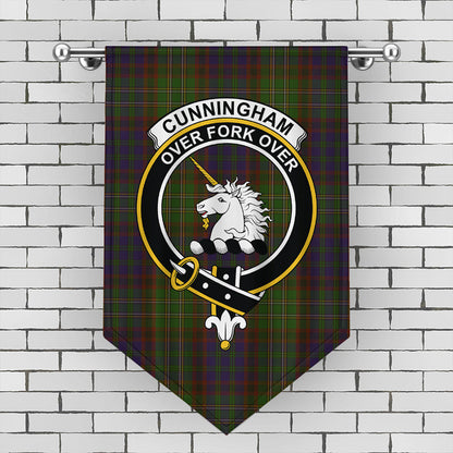 Cunningham Hunting Modern Tartan Crest Gonfalon