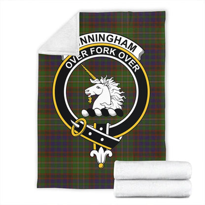 Cunningham Hunting Modern Tartan Crest Premium Blanket