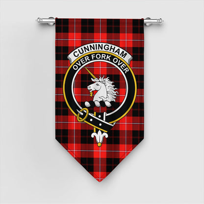 Cunningham Modern Tartan Crest Gonfalon