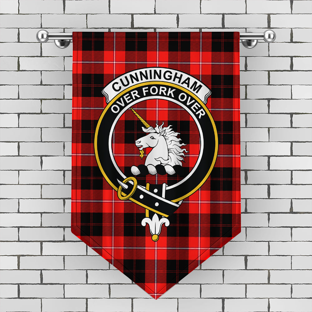 Cunningham Modern Tartan Crest Gonfalon