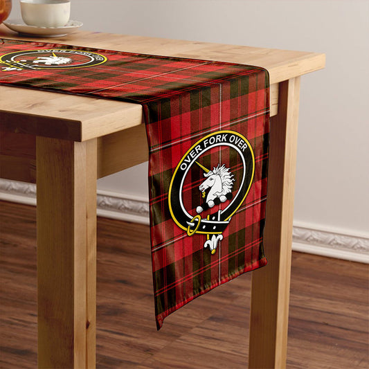 Cunningham Weathered Tartan Crest Table Runner