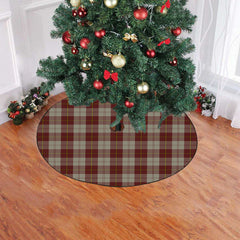 Cunningham Burgundy Dancers Tartan Plaid Christmas Tree Skirt