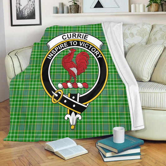 Currie Tartan Crest Premium Blanket