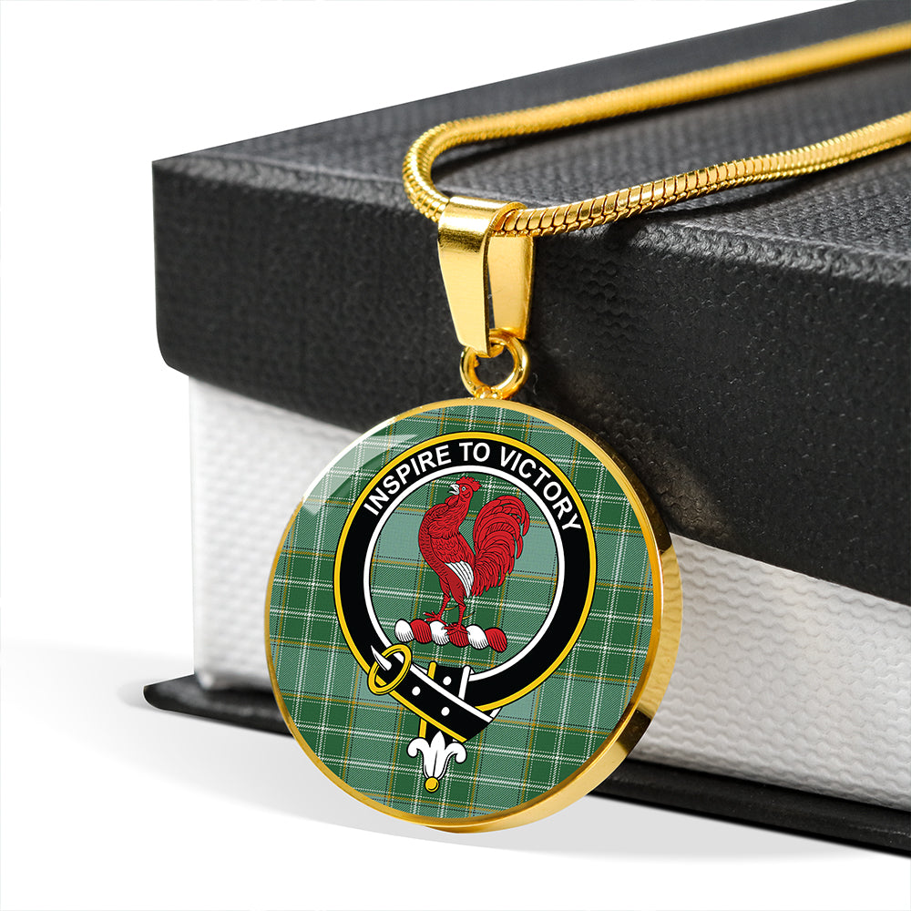 Currie Ancient Tartan Crest Circle Necklace