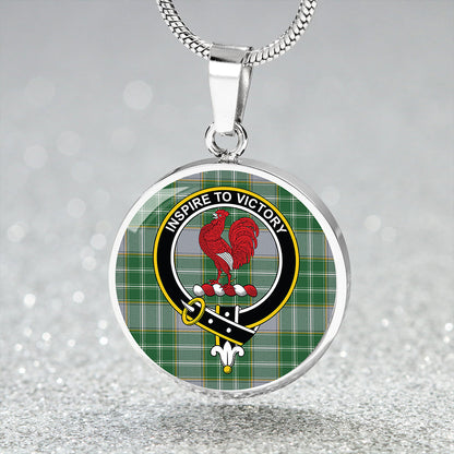 Currie Modern Tartan Crest Circle Necklace