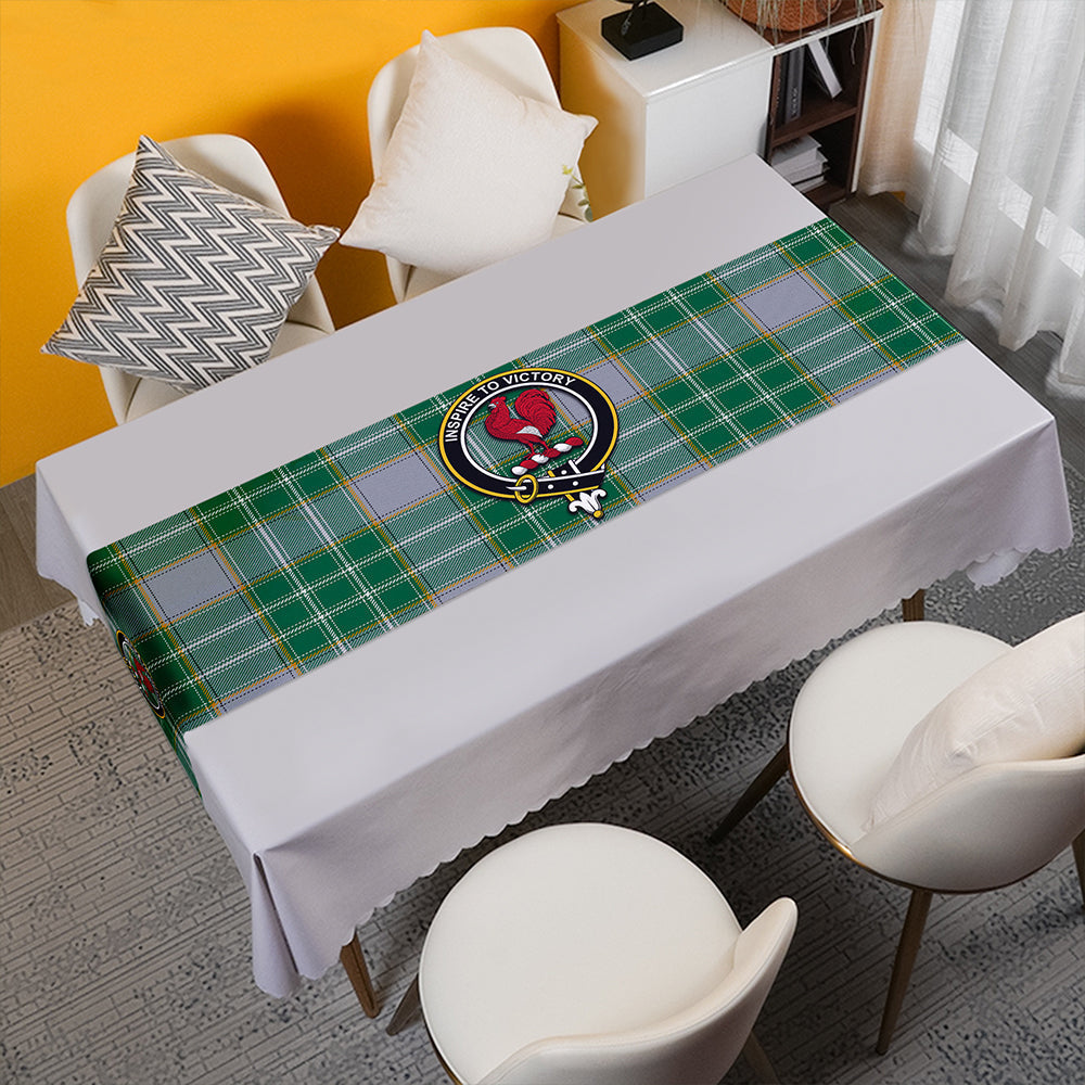 Currie Modern Tartan Crest Table Runner