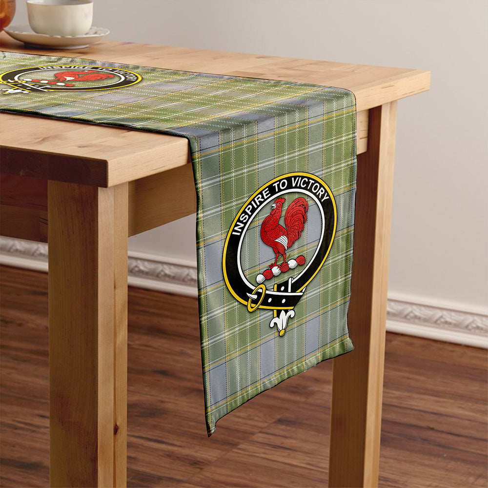 Currie Weathered Tartan Crest Table Runner