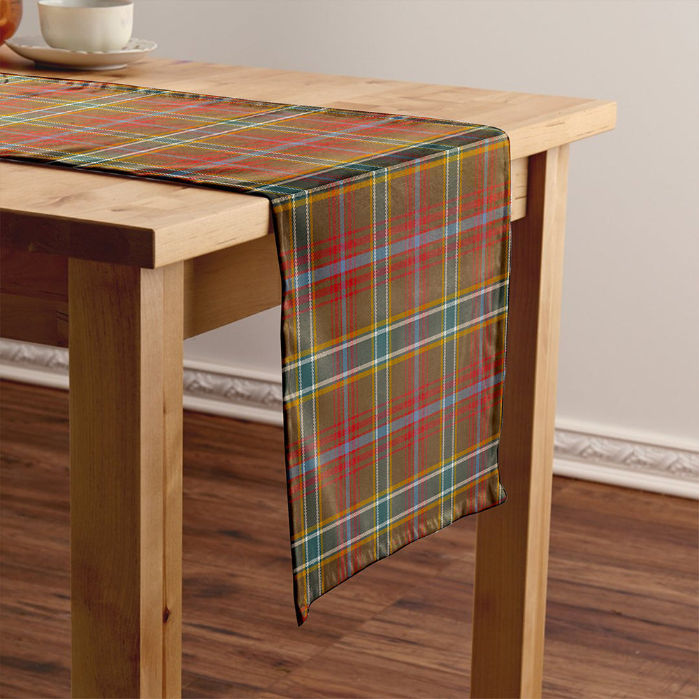 Currie of Arran Weathered Tartan Crest Table Runner