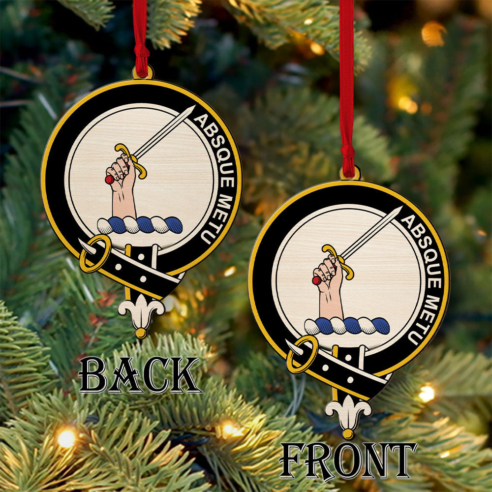 Dalmahoy Tartan Crest Wood Acrylic Ornament