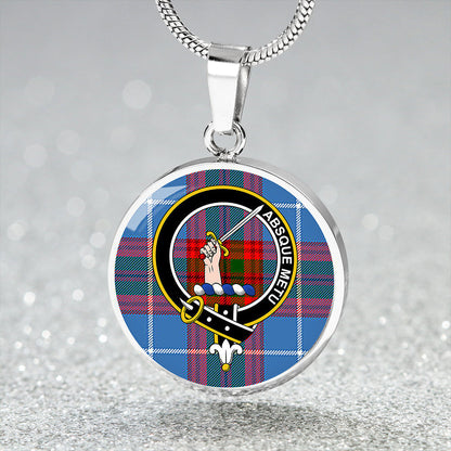 Dalmahoy Tartan Crest Circle Necklace