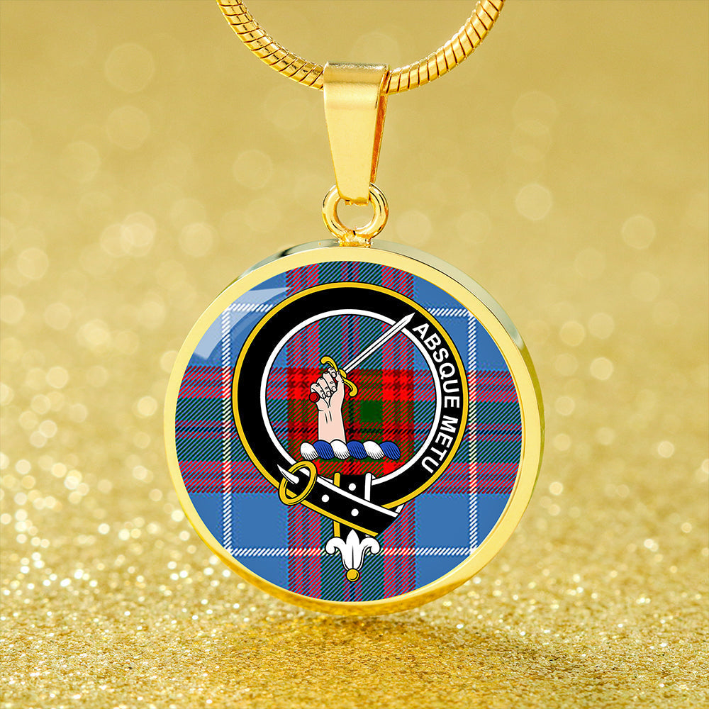 Dalmahoy Tartan Crest Circle Necklace