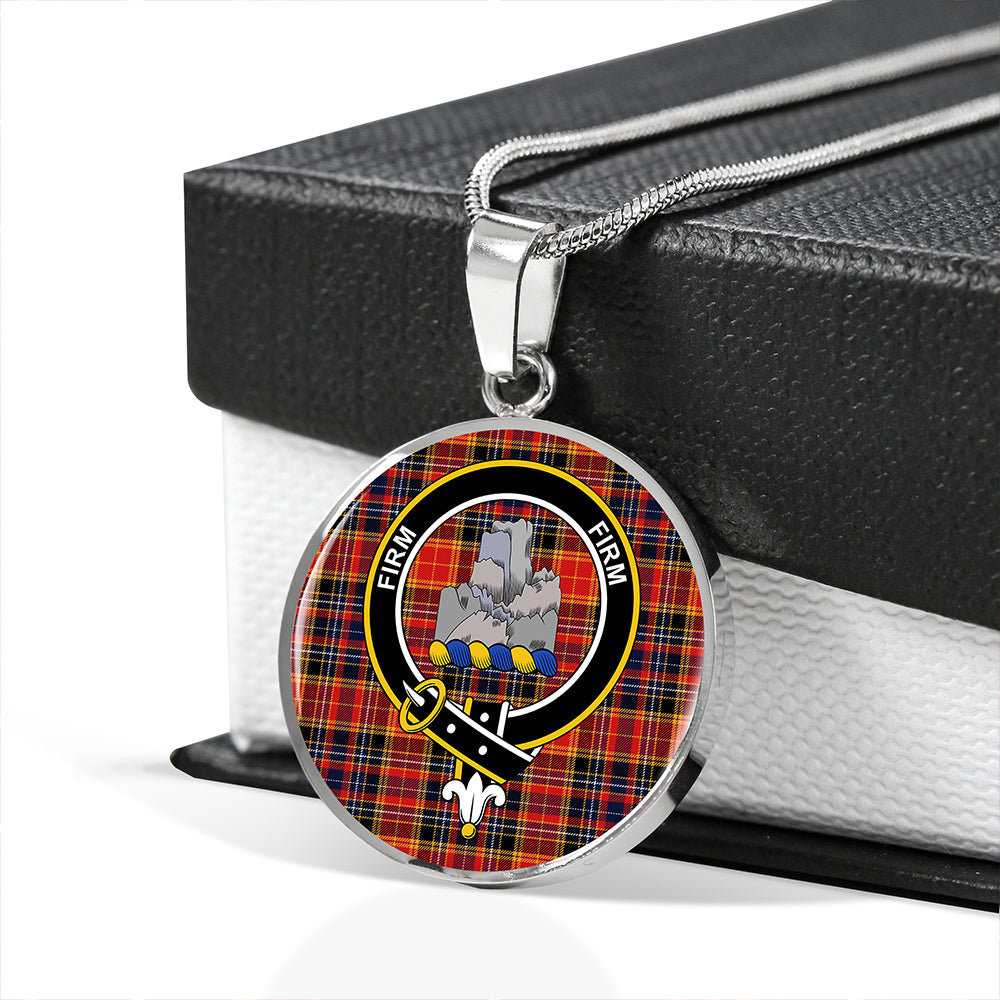 Dalrymple of Castleton Modern Tartan Crest Circle Necklace