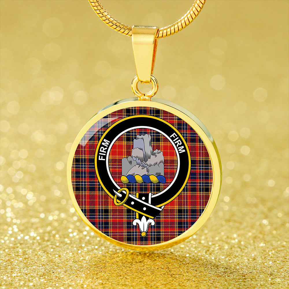 Dalrymple of Castleton Modern Tartan Crest Circle Necklace