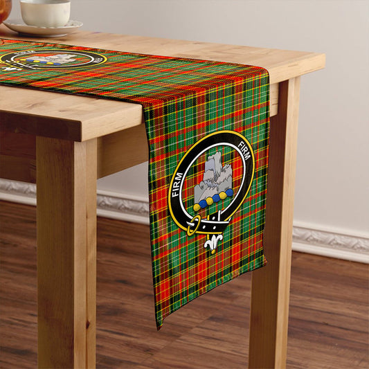 Dalrymple of Castleton #2 Modern Tartan Crest Table Runner