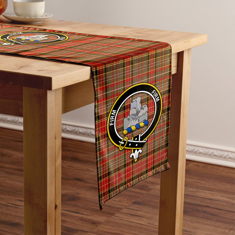 Dalrymple of Castleton #2 Weathered Tartan Crest Table Runner