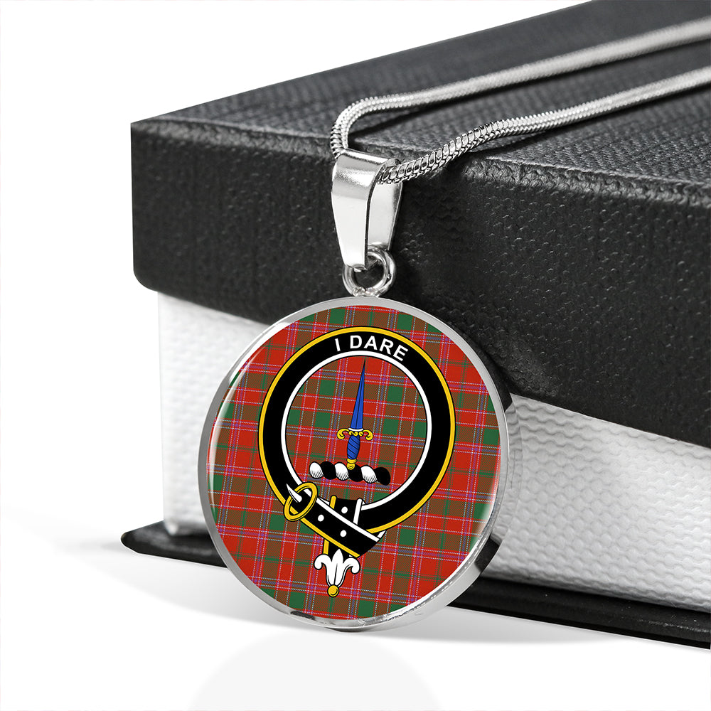 Dalziel Ancient Tartan Crest Circle Necklace