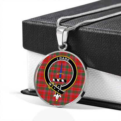 Dalziel Modern Tartan Crest Circle Necklace