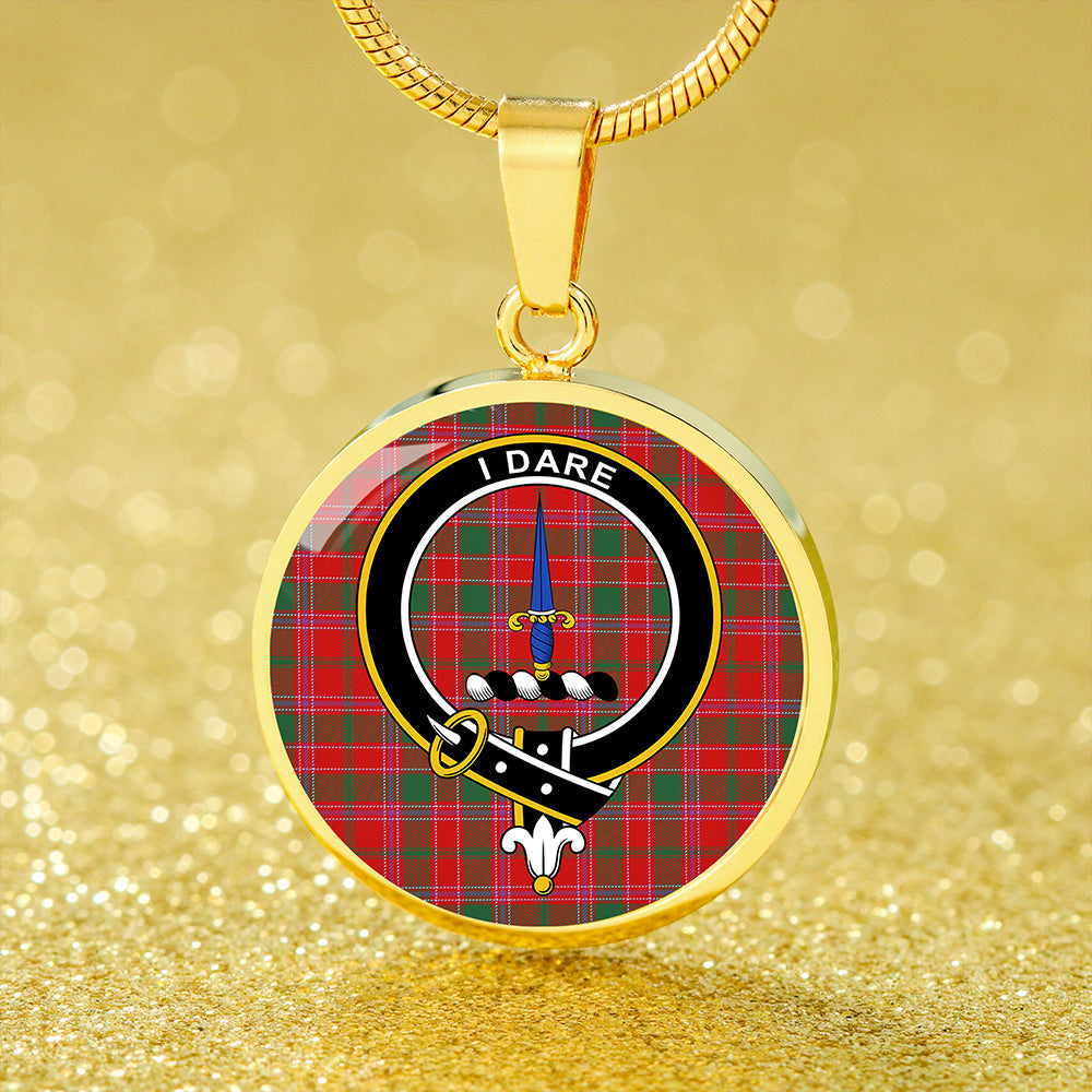 Dalziel Modern Tartan Crest Circle Necklace