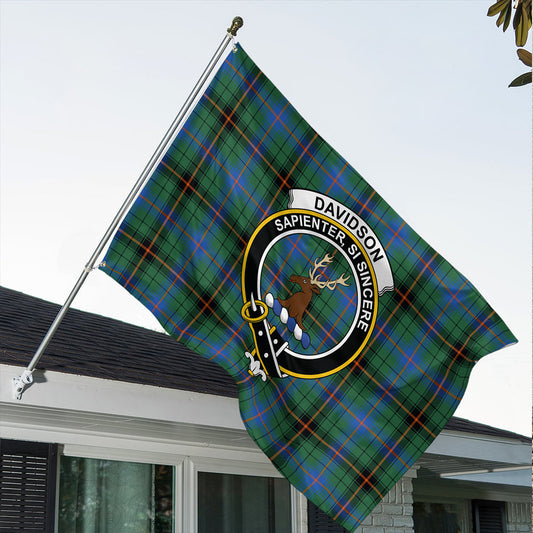 Davidson Ancient Tartan Classic Crest House Flag