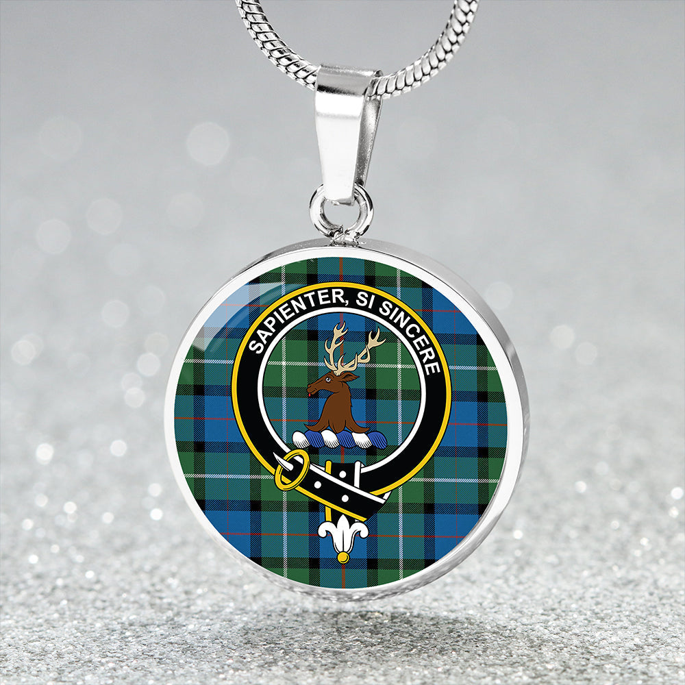 Davidson Ancient Tartan Crest Circle Necklace