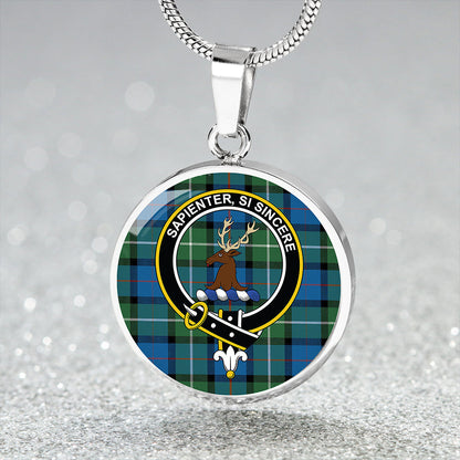 Davidson Ancient Tartan Crest Circle Necklace