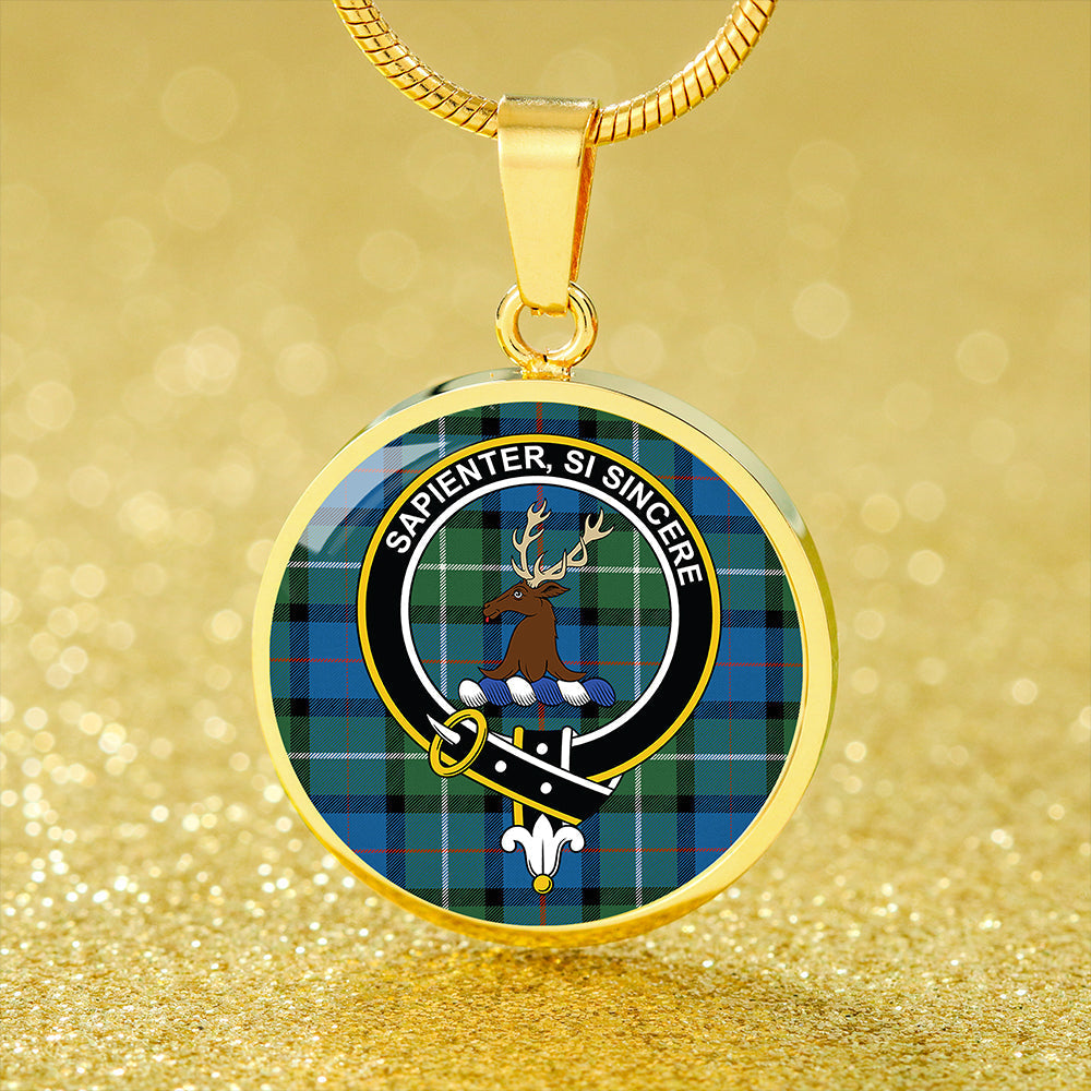 Davidson Ancient Tartan Crest Circle Necklace