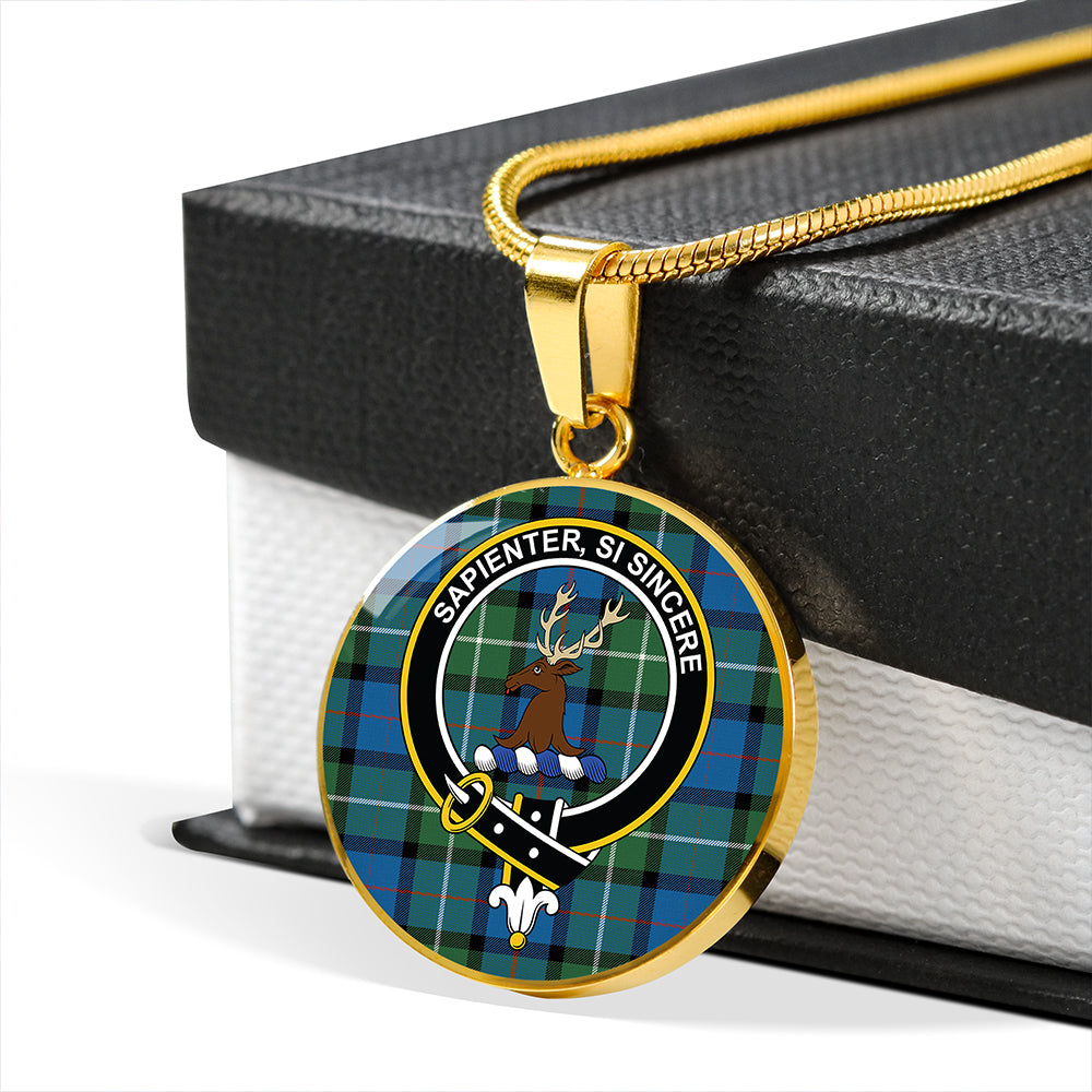 Davidson Ancient Tartan Crest Circle Necklace