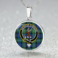 Davidson Modern Tartan Crest Circle Necklace