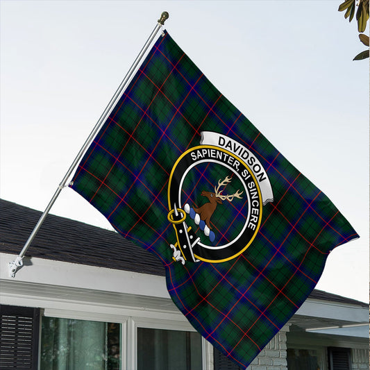 Davidson Modern Tartan Classic Crest House Flag