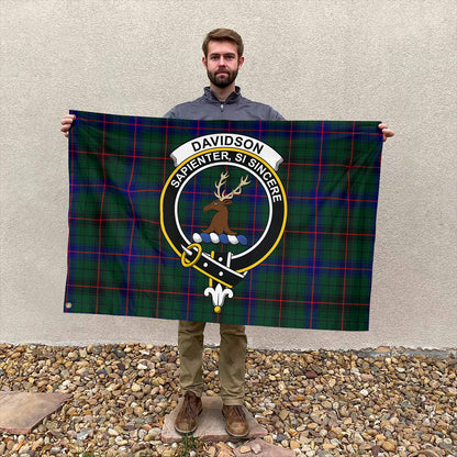 Davidson Modern Tartan Classic Crest House Flag