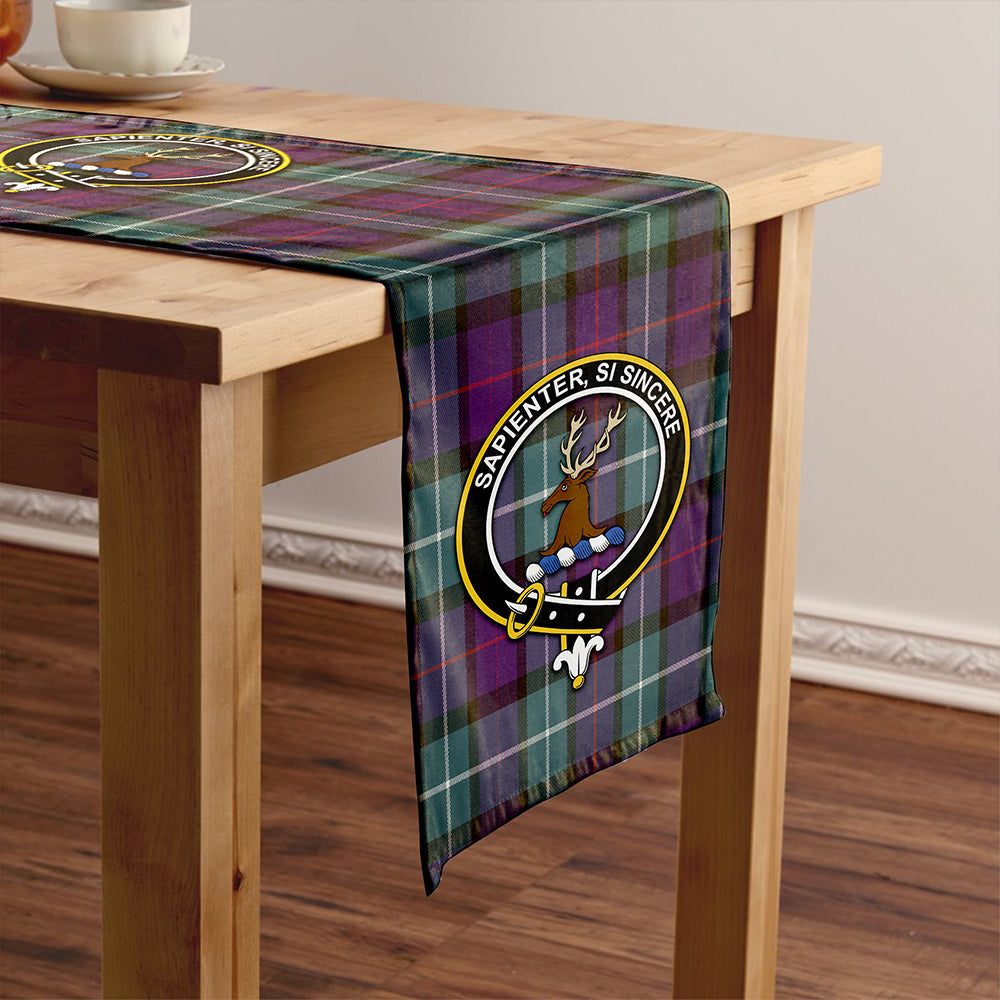 Davidson Weathered Tartan Crest Table Runner