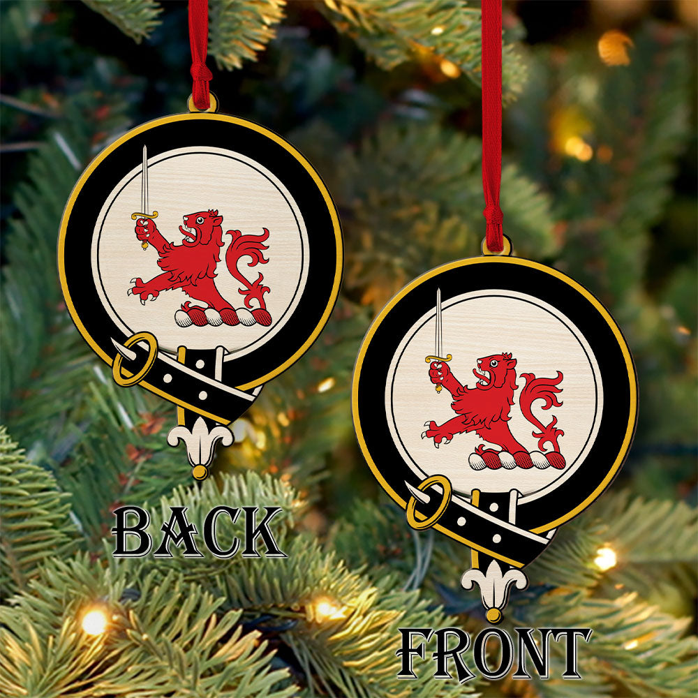 Dempster Tartan Crest Wood Acrylic Ornament