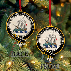 Dickie Tartan Crest Wood Acrylic Ornament