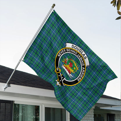 Douglas Ancient Tartan Classic Crest House Flag