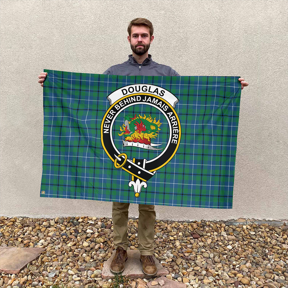 Douglas Ancient Tartan Classic Crest House Flag