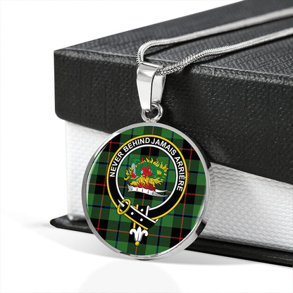 Douglas Black Ancient Tartan Crest Circle Necklace