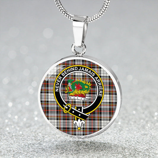 Douglas Dress Ancient Tartan Crest Circle Necklace