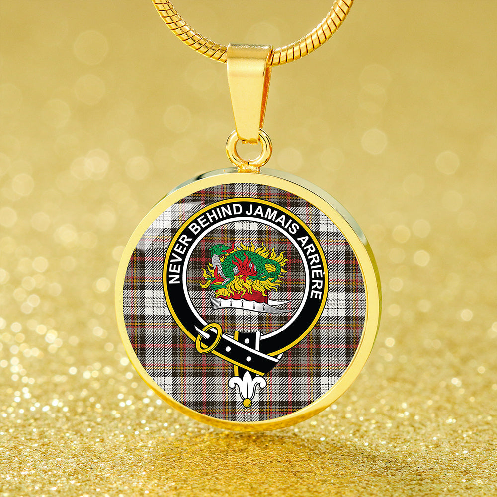 Douglas Dress Weathered Tartan Crest Circle Necklace