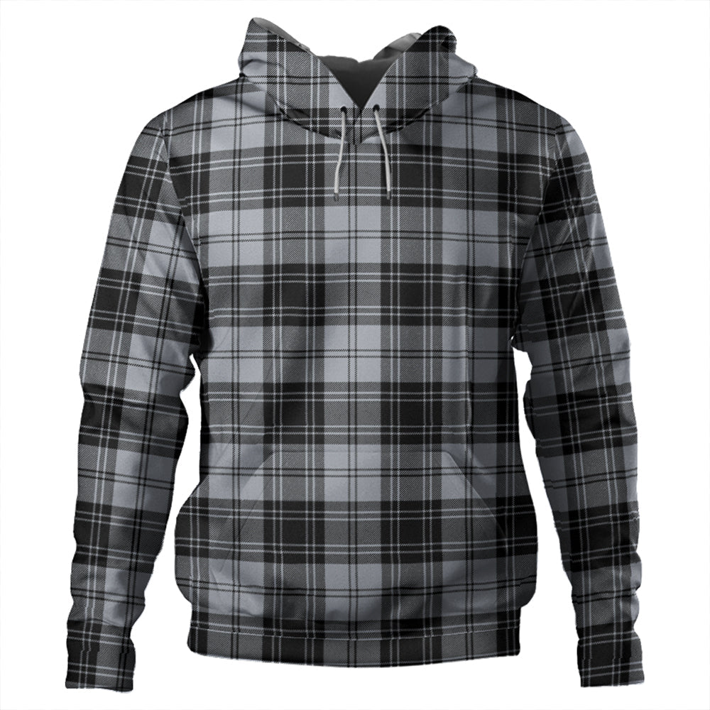 Douglas Grey Modern Tartan Plaid Hoodie