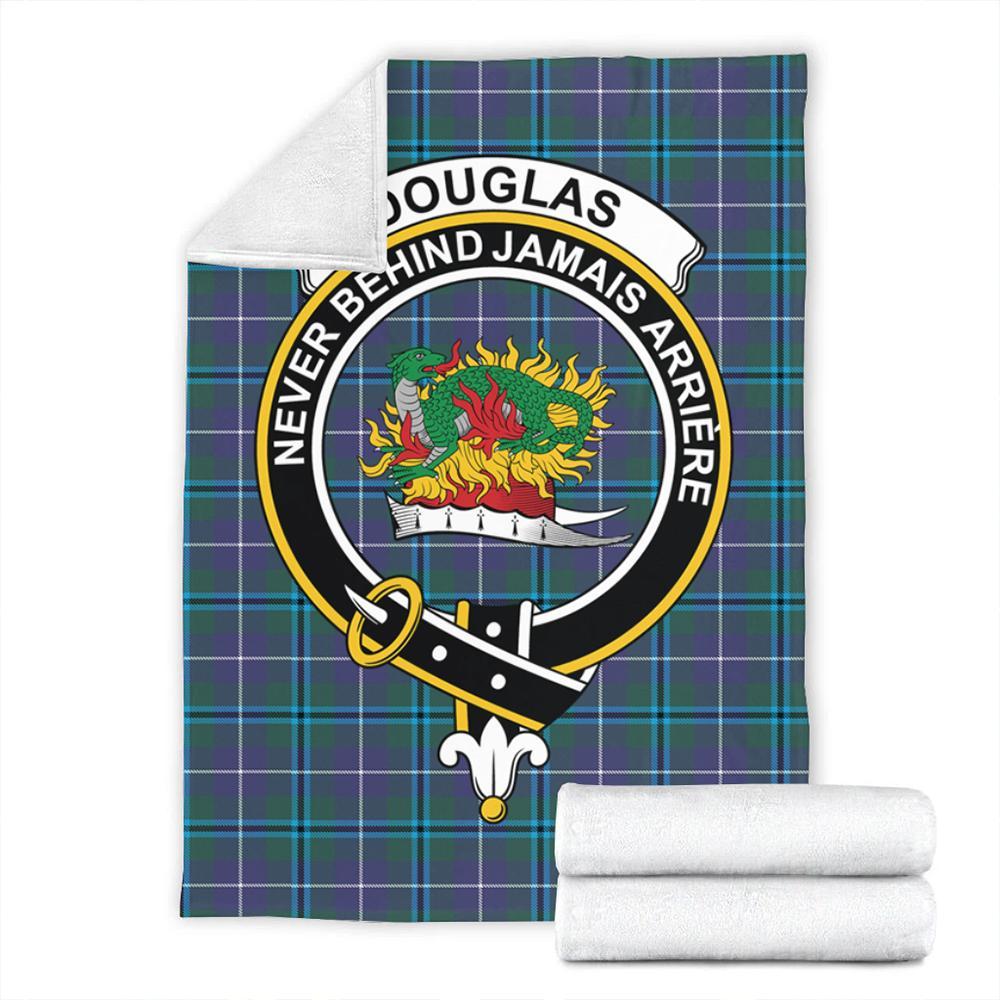 Douglas Modern Tartan Crest Premium Blanket