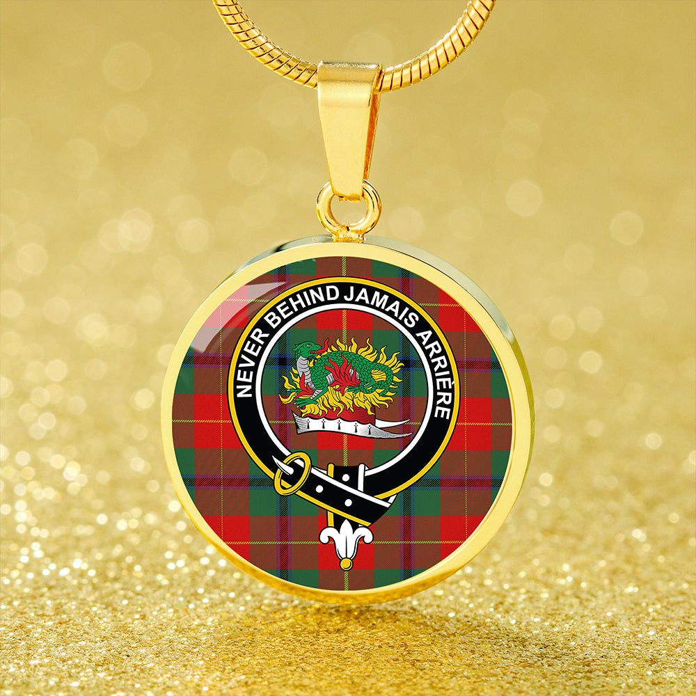 Doug Roxburgh Douglas of Roxburgh Modern Tartan Crest Circle Necklace – Tartan Clans