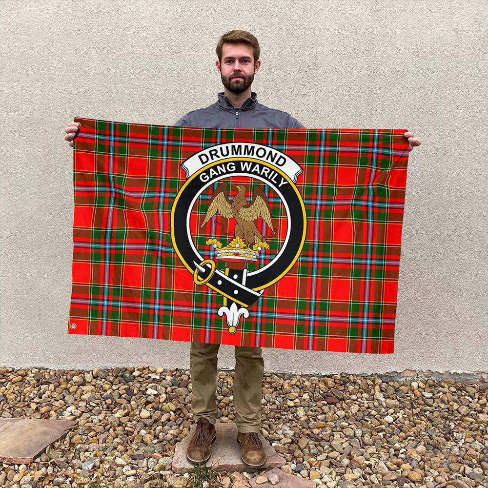 Drummond of Perth Tartan Classic Crest House Flag