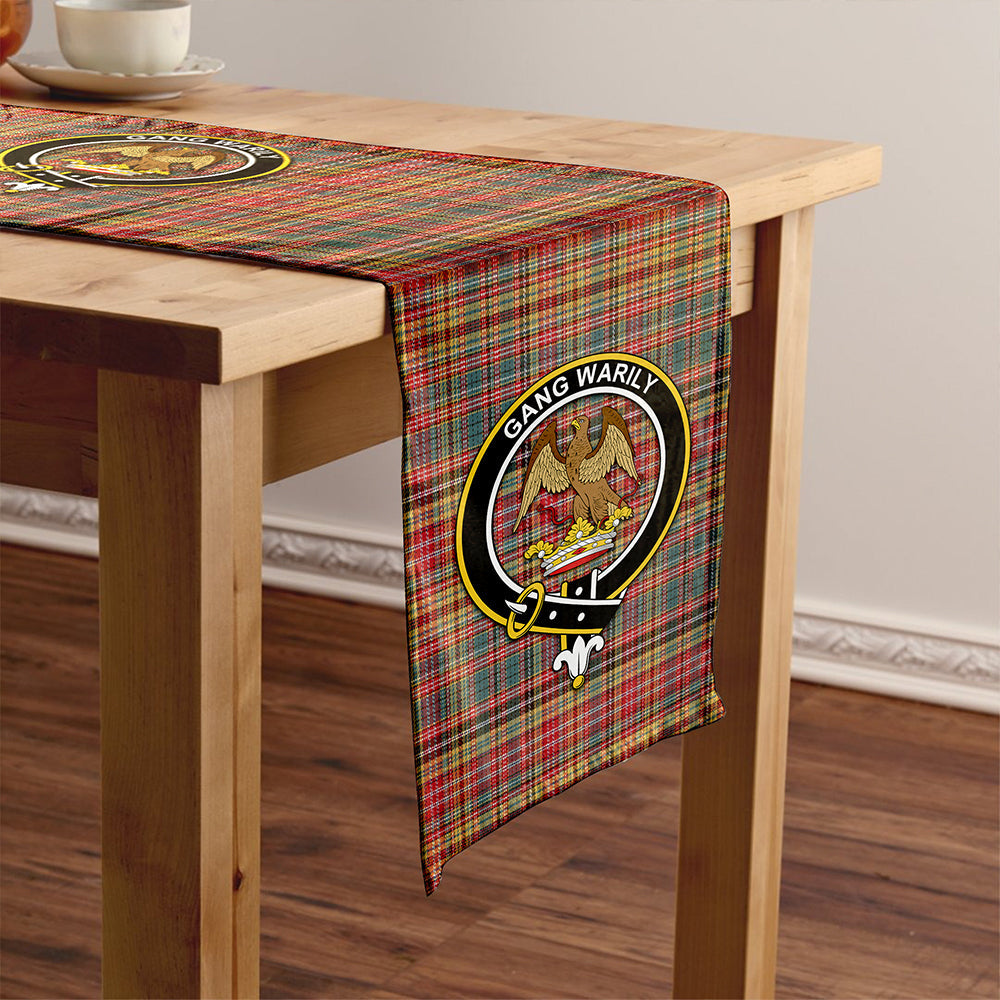 Drummond of Strathallan Tartan Crest Table Runner