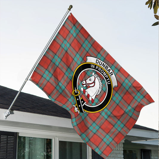 Dunbar Ancient Tartan Classic Crest House Flag